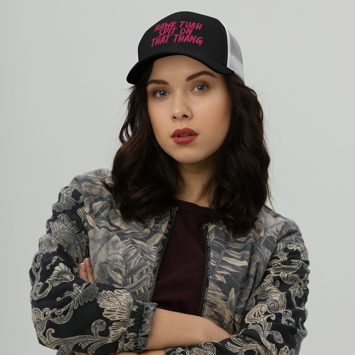 "Hawk Tuah Spit On That Thang" Trucker Hat #1 (Chaos Collection)