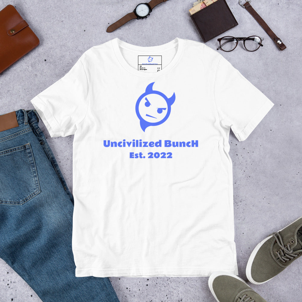 The Official "Uncivilized BuncH Tee" in Bombay Blue (Hot AF Collection)