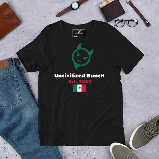 "La Raza Tee" #3 In Green, White & Red (La Raza Collection)