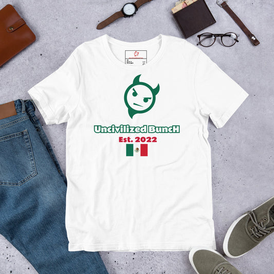 "La Raza Tee" #4 In Green, White & Red (La Raza Collection)